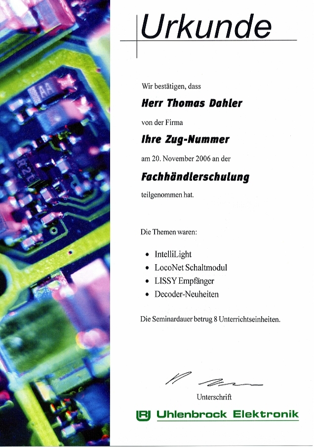 Fachhndlerschulung - Uhlenbrock Elektronik